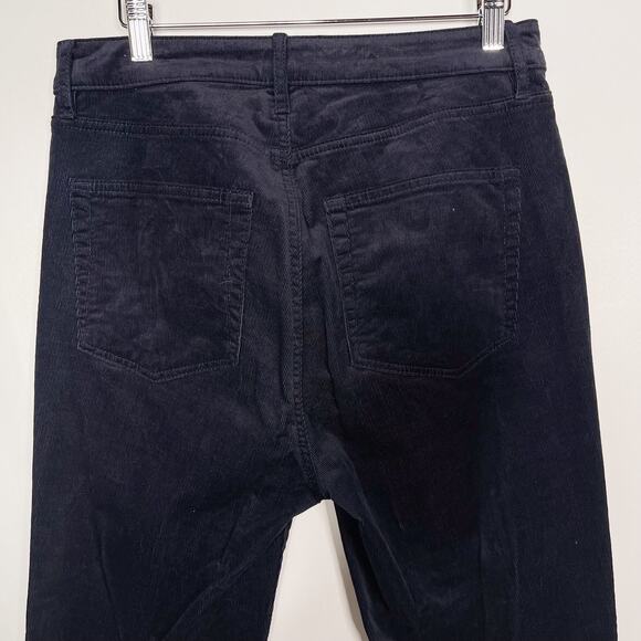 LOFT Size 28 / 6 Navy Blue Curvy Skinny Corduroy Pants High Waist Cotton Modal - Picture 5 of 11